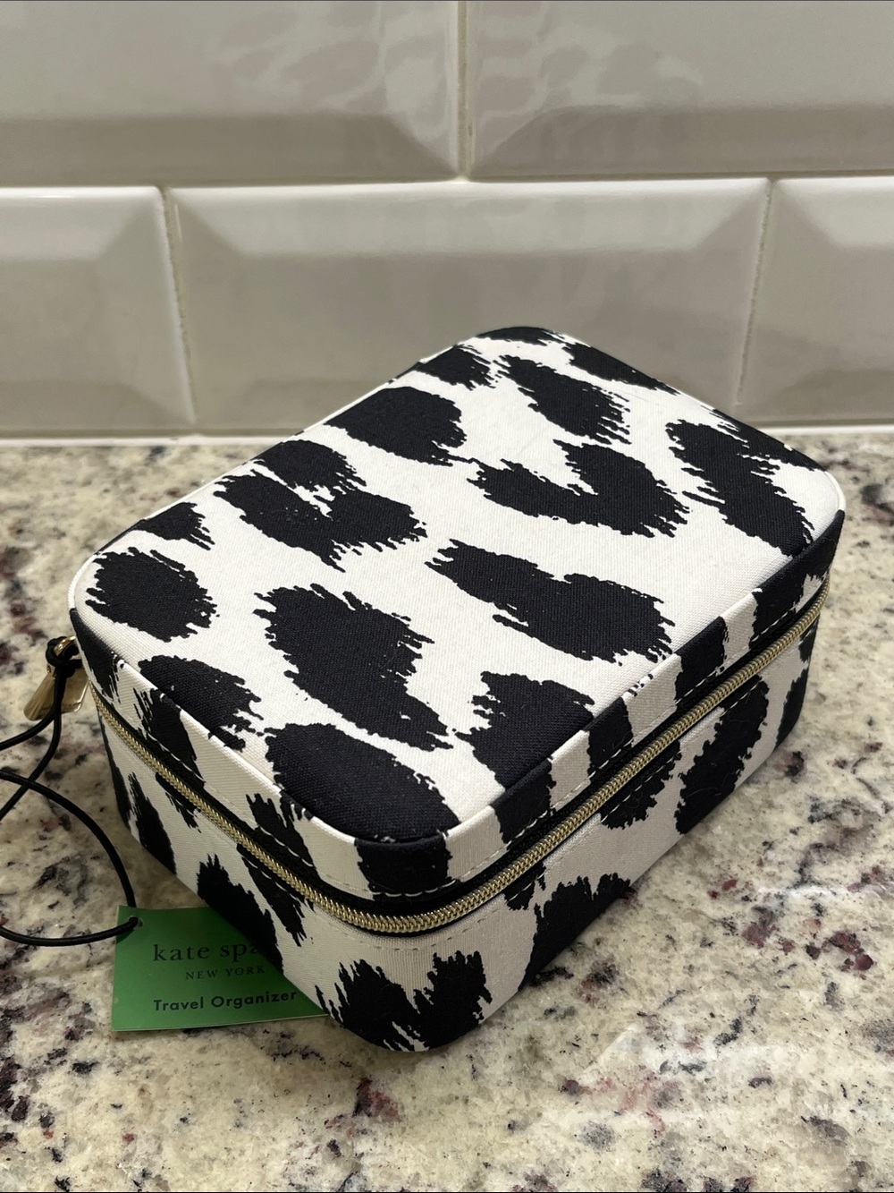 Kate Spade Modern Leopard Travel Jewelry Case Organizer NWT